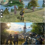 Free Fire graphics (above) vs COD Mobile (below)